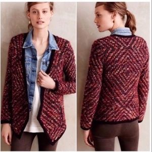 Moth Anthropologie Keavy Jacquard Cardigan Sweater